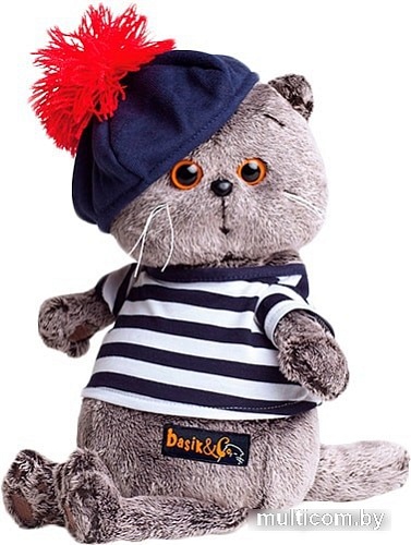 Классическая игрушка Basik & Co Басик в тельняшке и берете (22 см)