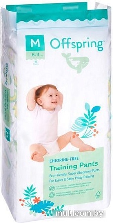 Трусики-подгузники Offspring M 6-11кг Авокадо (42 шт)