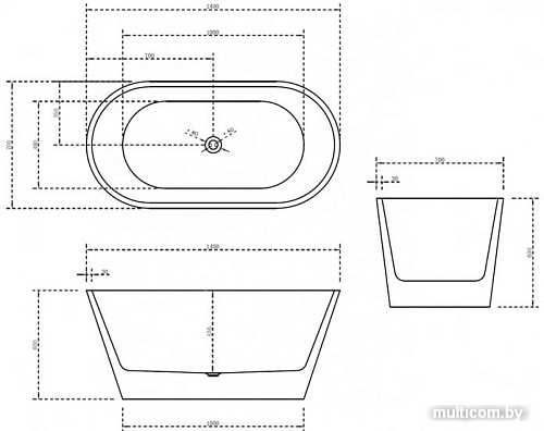 Ванна Abber AB9203-1.4 140x70
