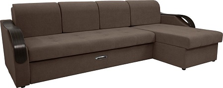 Сириус Лидер-6 с оттоманкой НПБ 300x165 (Eva 26 велюр коричневый)