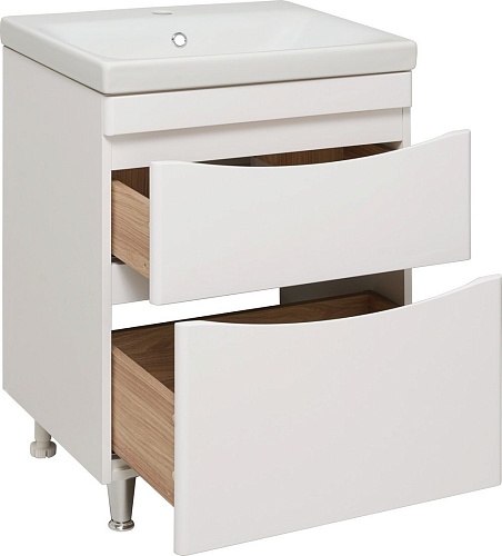 Runo Тумба под умывальник Афина 60 (напольная, белый)