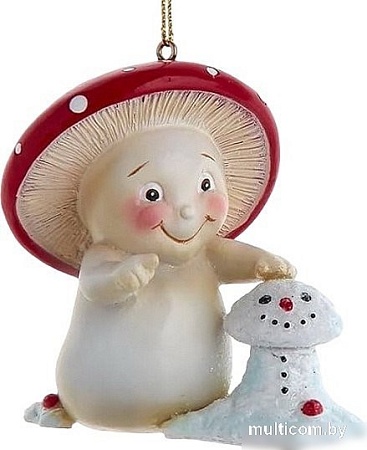 Елочная игрушка Kurt S. Adler Грибочек лепит снеговика MLM0011_1