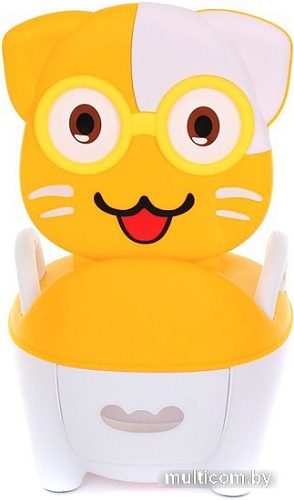 Детский горшок Pituso Котик в очках 1730 (желтый)