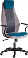 Офисное кресло TetChair Aviator флок/ткань (синий/серый/серый)