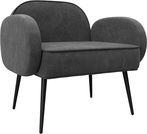 Интерьерное кресло Лига диванов Лига-086 132442 (велюр Brut 16 темно-серый)