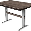 Кухонный стол Buro7 Двутавр 110 (с обзолом, дуб мореный/серебро)