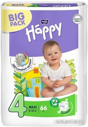 Подгузники Bella Happy Maxi 4 66 шт.