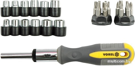 Набор отвертка с битами и головками Vorel CrV 60975 (29 предметов)
