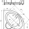 Ванна Aquatek Калипсо 146x146 (с экраном)