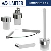 Набор аксессуаров для ванной Lauter 21TS3018 + 21TS3020 + 21TS3012 + 21TS3007 + 21TS3022 (Chrome, 5 предметов)
