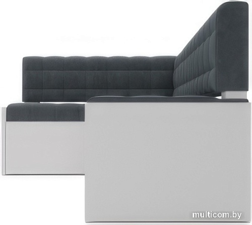 Угловой диван Мебель-АРС Ганновер левый 178x82x103 (велюр серо-синий HB-178 26)