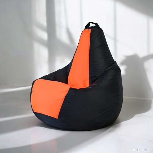 Кресло-мешок Mio Tesoro Груша Kombo XXL GF-130x85-CHO (черный/оранжевый)