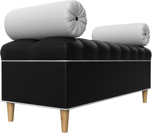 Банкетка Лига диванов Глория 29280 (экокожа черный/белый/белый)