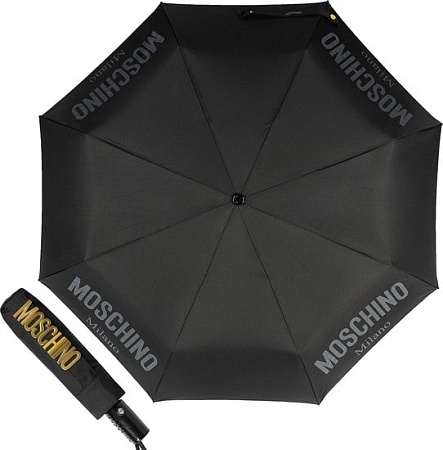 Зонт Moschino 8021-OCA New Metal Logo Black