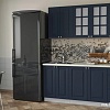 Готовая кухня Интерлиния Мила Деко 1.7А (индиго/индиго/опал светлый)