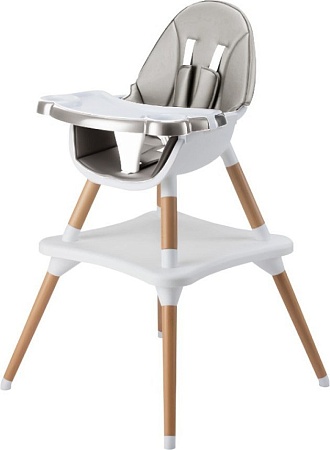 Высокий стульчик Solmax&Kids HW99643 (белый/серый)
