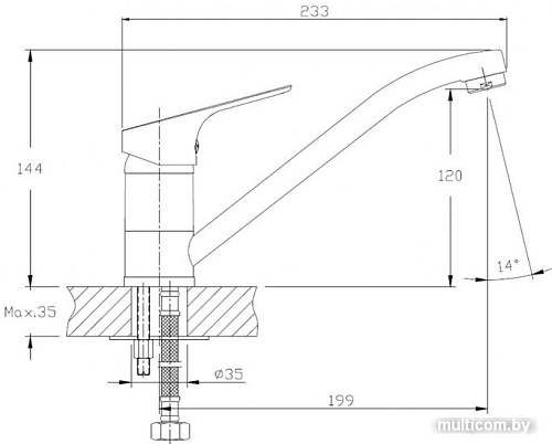 Смеситель Zollen Regen RE73614022