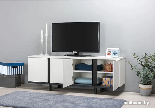 Тумба Mobi Квадро 13.276 (белый PE шагрень-черный U0080)