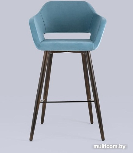 Стул с подлокотниками Stool Group Саймон велюр барный (пыльно-голубой)