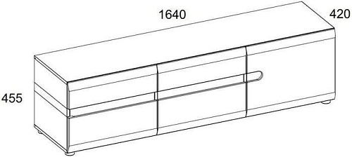 Тумба Anrex Linate RTV 3D/TYP 51 Белый/Сонома Трюфель