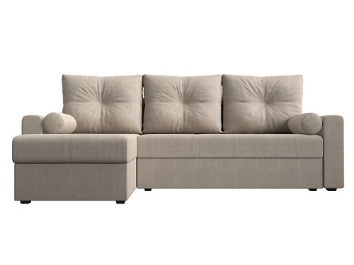 Угловой диван Mio Tesoro Верона лайт левый (рогожка, бежевый)