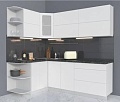 Угловая кухня Интерлиния Мила Матте 1.5x2.2 А левая (белый/белый/кастилло тёмный)