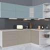 Готовая кухня Интерлиния Мила Матте 1.5x2.2 А правая (океан-луна-травертин серый)