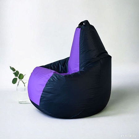 Кресло-мешок Mio Tesoro Груша Kombo XXL GF-130x85-CHL (черный/лаванда)