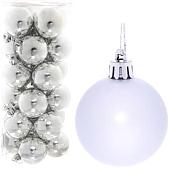 Елочная игрушка Серпантин Глянец шар 5 см 24 шт (серебристый) 201-0633