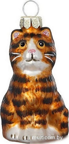 Елочная игрушка Inge's Christmas Figural Glass Ornaments. Кот 64865H120