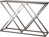 Консольный стол Stool Group Инсигния 115x30 ECST-026-BG-SK (стекло Smoke/сталь темный хром)