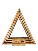 Елочка настольная Четыре Солнца Матрешки Pro деревянные (обожженный)