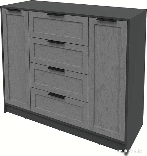 Тумба Интерлиния Концепт Тренд КТ-Т120 (антрацит/дуб серый)