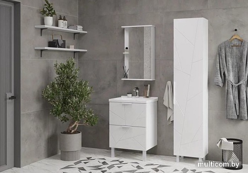 Volna Тумба Twing 80.2Y белый с умывальником Миранда