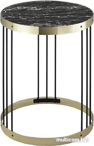 Журнальный столик Sheffilton SHT-CT15 191690 (темный мрамор/латунь/черный)