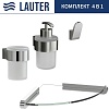 Набор аксессуаров для ванной Lauter 21TS3018 + 21TS3020 + 21TS3010 + 21TS3007 (Chrome, 4 предмета)