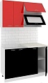 Кухня Кортекс-мебель Корнелия Мара 1.2м (красный/черный/королевский опал)