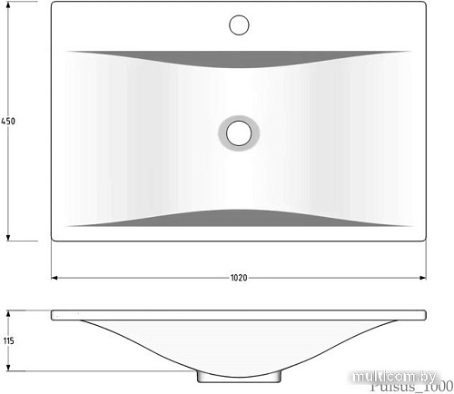Умывальник Madera Pulsus 100
