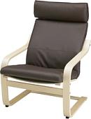 Стул-кресло Ikea Поэнг (березовый шпон, глосе темно-коричневый) 792.514.63