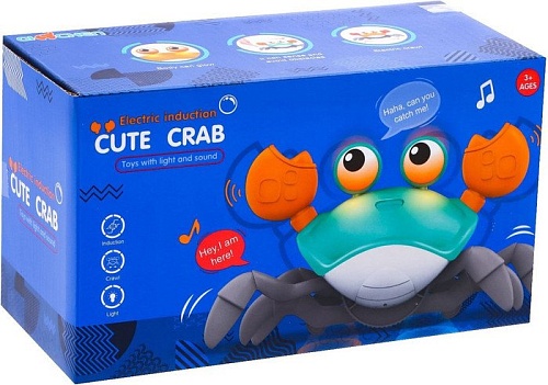 Игрушка-каталка Sima-Land Краб QC-1Y 7865413 (бирюзовый)