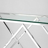 Консольный стол Stool Group Инсигния 120x40 ECST-026 (прозрачное стекло/сталь серебристый)