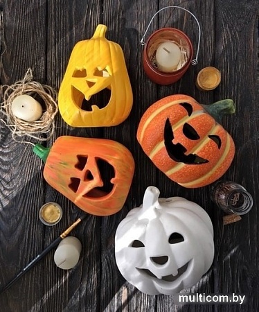 Подсвечник Нашы майстры Тыква 1116 (декорированный)