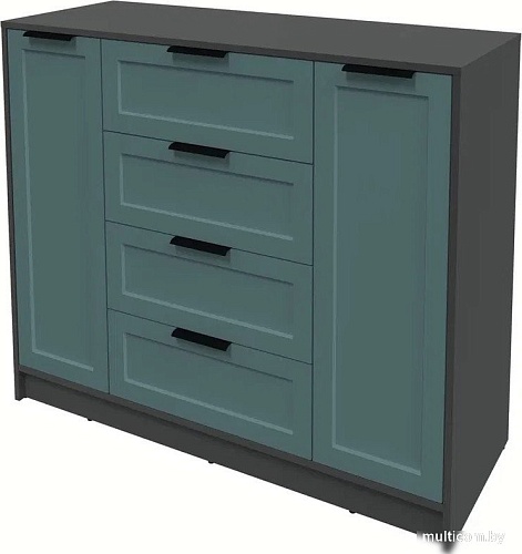 Тумба Интерлиния Концепт Тренд КТ-Т120 (антрацит/верде)