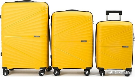 Чемодан-спиннер Pride PP9701 (S, желтый)