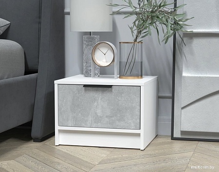 Комоды, тумбы Интерлиния Концепт КТ-ТК1-35 (бетон/белый платинум)
