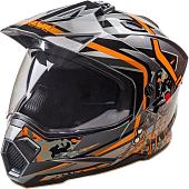 Мотошлем AIM JK802S 802-023-L (L, оранжевый/серый/черный)