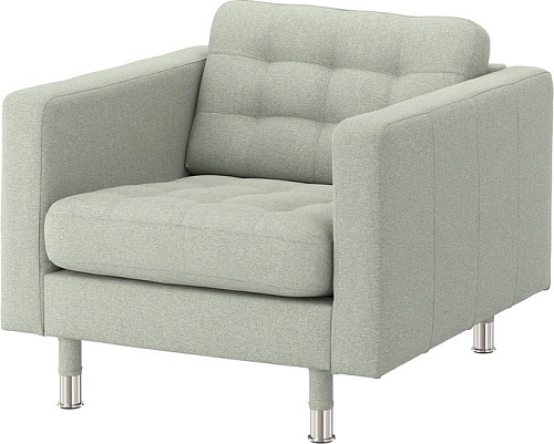 Кресло Ikea Ландскруна 592.697.27 (гуннаред светло-зеленый/металл)