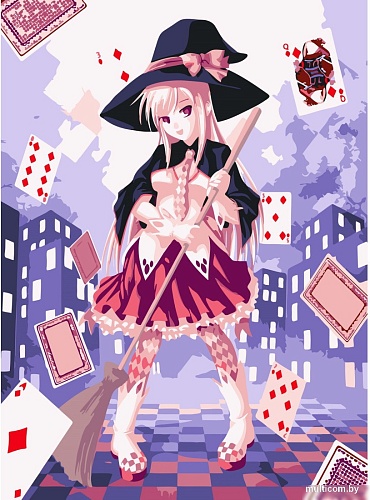 Картина по номерам Рыжий кот Карточная магия Х-3971