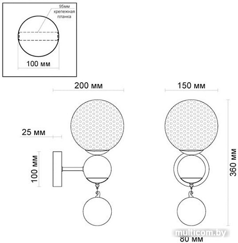 Бра Odeon Light Jolly 3953/1W