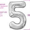 Воздушный шар Страна Карнавалия Цифра 5 1386218 (серебристый)